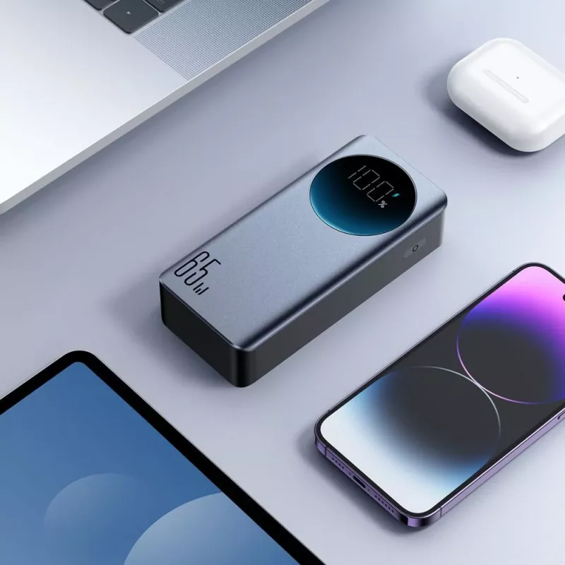 JOYROOM 30000mAh 65W powerbank met digitaal display (JR-PBF05) - zwart