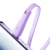 JOYROOM 3in1 kleurrijke USB naar USB-C/Lightning/Micro USB-kabel 3.5A, 1m (paars)