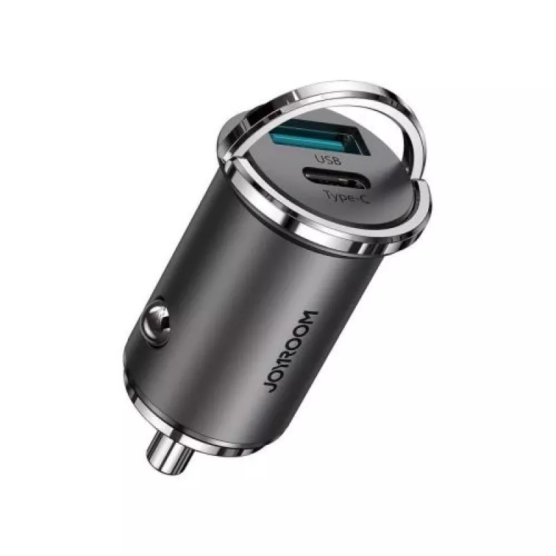 JOYROOM 45W USB-auto-oplader met USB-C en USB-A, Power Delivery, Quick Charge 3.0, AFC, SCP, grijs (C-A35)