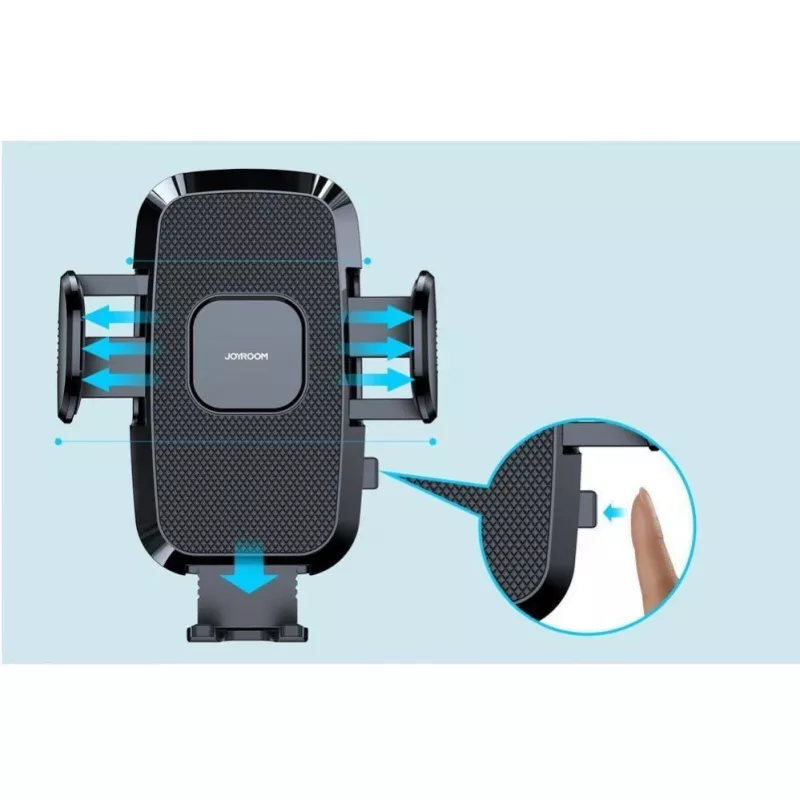 Joyroom telefoonhouder met flexibele arm voor dashboard en voorruit zwart