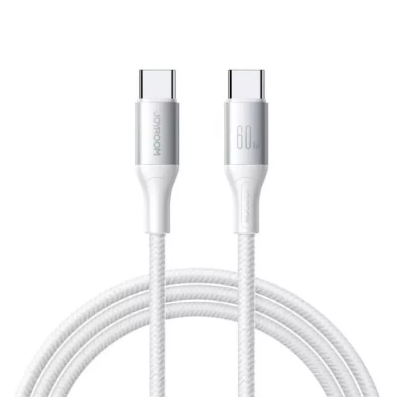 JOYROOM Flash Series USB-C naar USB-C kabel A28, 60W, 480 Mbps, 2m, wit (S-A28-CCW2)