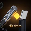 Joyroom gamingkabel S-CC100A6 USB-C (haaks) / USB-C (recht) 100W 1,2m - zwart