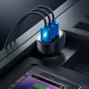 Joyroom JR-CCD03 Autolader met digitaal display, 3x USB-A, 17W, 3,4A, zwart