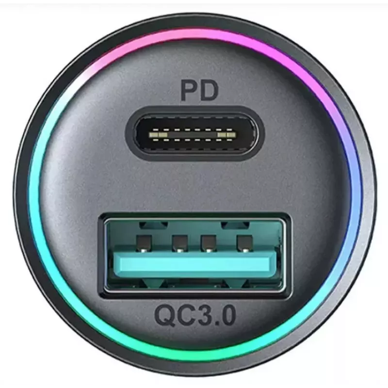 JOYROOM JR-CCN04 mini autolader 60W USB-C PD 3.0 & USB-A QC 3.0, zwart