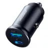 Joyroom JR-CCN05 mini autolader 30W USB-A USB-C zwart