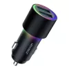 JOYROOM JR-CL10 autolader 2x USB 24W LED-achtergrondverlichting zwart