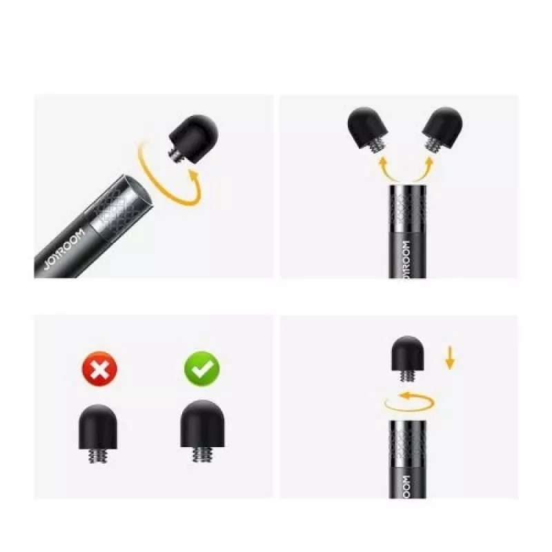 JOYROOM JR-DR01 actieve capacitieve stylus voor touchscreens, zwart (JR-DR01-BLK-2)