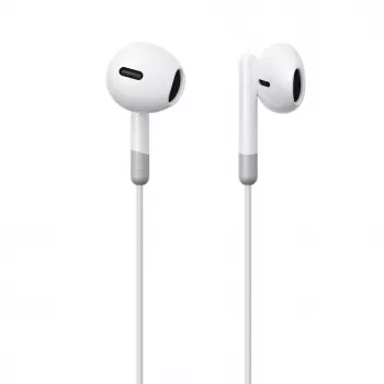 Joyroom JR-EW01 In-Ear Bekabelde Mini-oordopjes met Afstandsbediening - Wit