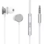 Joyroom Wired Series JR-EW03 In-ear oordopjes met afstandsbediening en microfoon, 3,5 mm jack, zilver