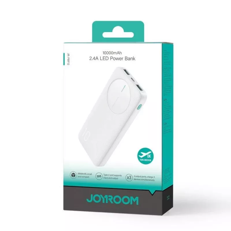 Joyroom JR-PBF12 powerbank 10000mAh 2.4A dual USB-A USB-C wit