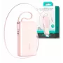 Joyroom JR-PR2L powerbank 10000 mAh 35W met digitaal display, uitschuifbare USB-C- en Lightning-kabels (0,7 m) roze