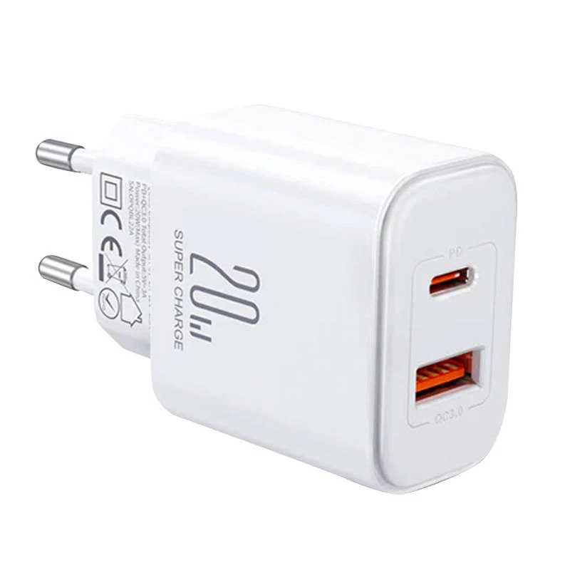 JOYROOM JR-TCF05 Flash 20W USB-C PD-lader met USB-C-naar-Lightning-kabel 1m wit