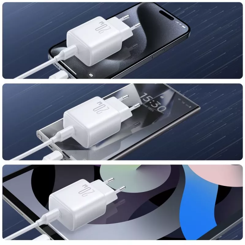 JOYROOM JR-TCF20 20W USB-C-voeding met USB-C naar USB-C-kabel (1m)