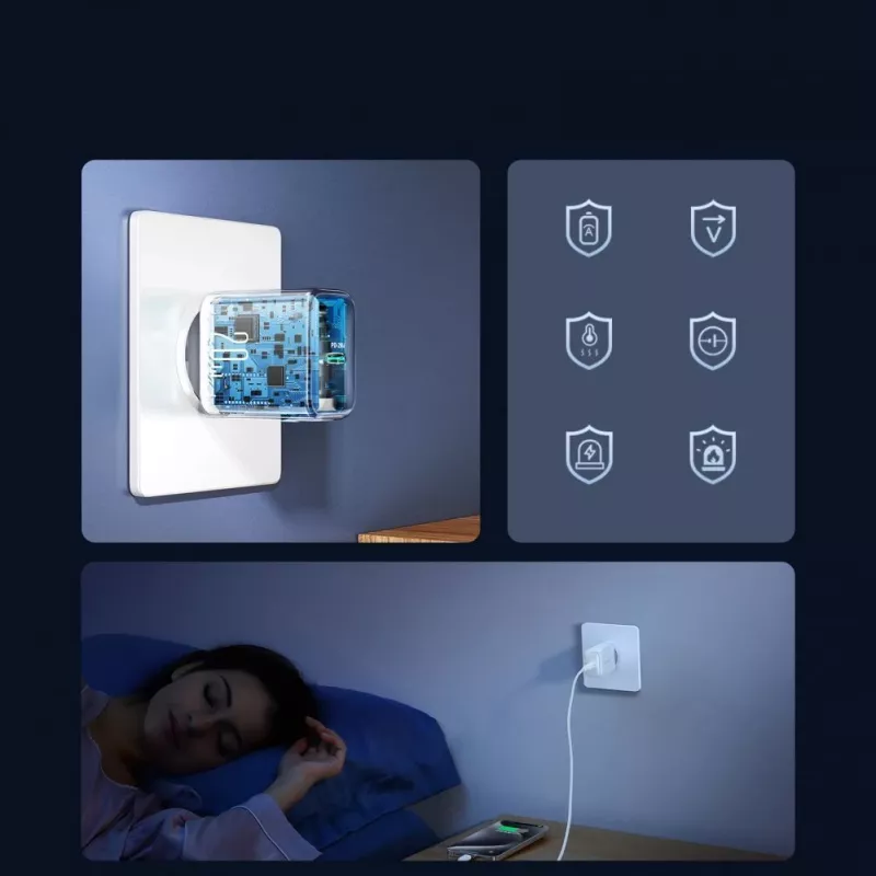 JOYROOM JR-TCF20 20W USB-C-voeding met USB-C naar USB-C-kabel (1m)
