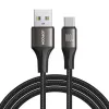 Joyroom Light-Speed-serie USB-A naar USB-C kabel, 100W, 1,2m, zwart (S-A25)