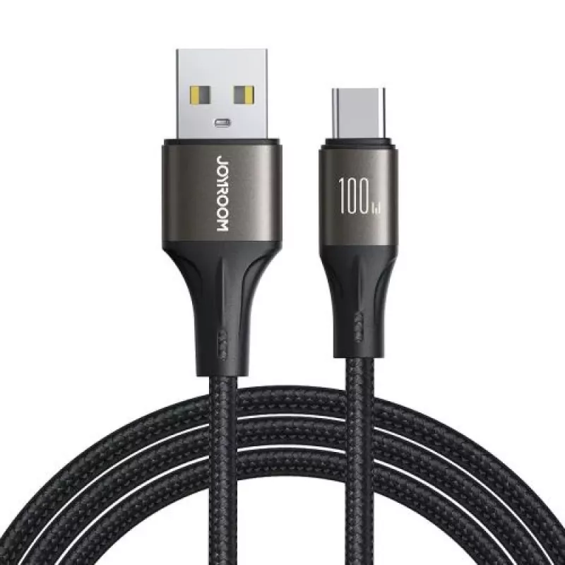 Joyroom Light-Speed-serie USB-A naar USB-C kabel, 100W, 1,2m, zwart (S-A25)