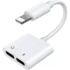 Joyroom Lightning naar 2x Lightning audio- & laadsplitter-adapter wit (S-Y104)