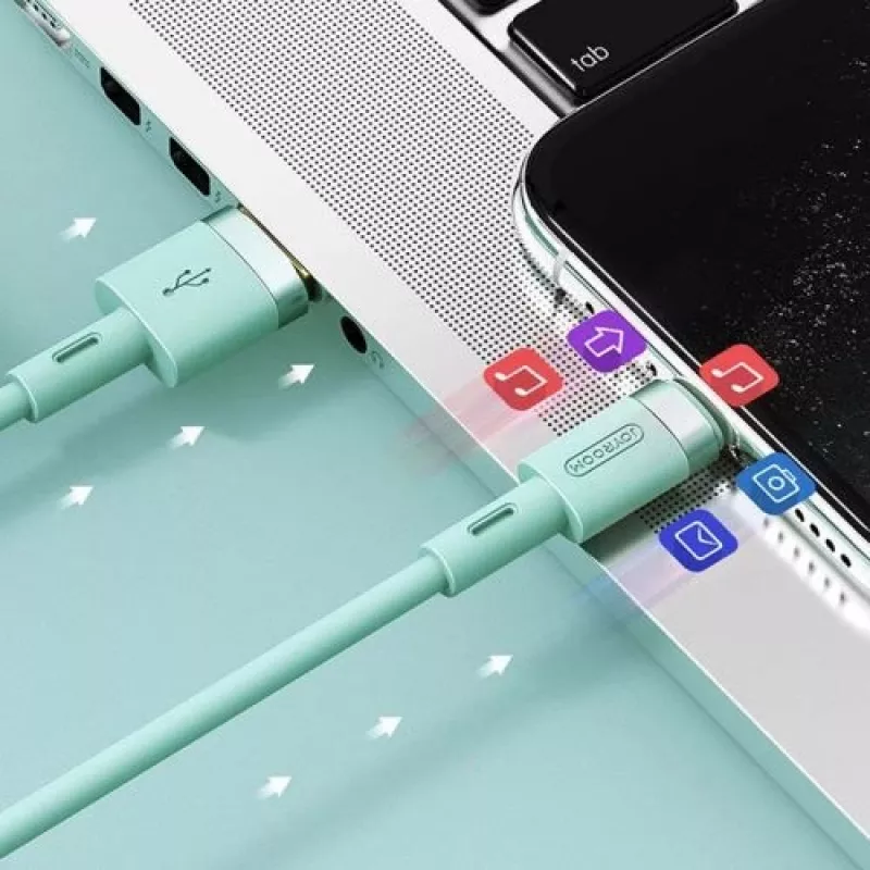 Joyroom Lightning naar USB-A kabel 2,4A 1,2m zwart (S-1224N2)