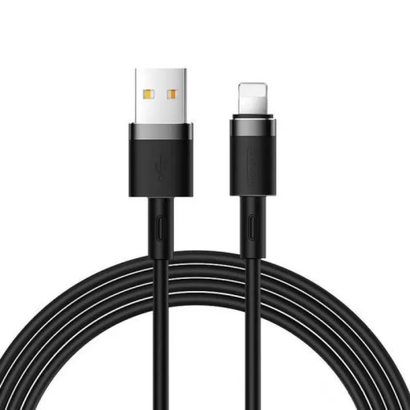 Joyroom Lightning naar USB-A kabel 2,4A 1,2m zwart (S-1224N2)