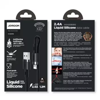Joyroom Lightning naar USB-A kabel 2,4A 1,2m zwart (S-1224N2)
