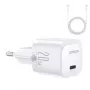 Joyroom mini USB-C oplader 20W PD met USB-C naar Lightning kabel - wit JR-TCF02