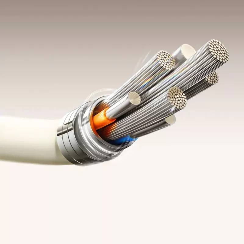 JOYROOM S-A53 USB-A naar USB-C kabel met fluorescerende tip 1,2 m beige