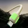 JOYROOM S-A53 USB-A naar USB-C kabel met fluorescerende tip 1,2 m beige