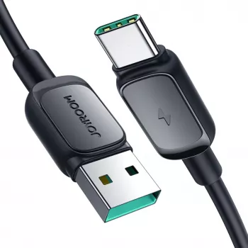JOYROOM S-AC027A141B 1,2 m USB-A naar Lightning gevlochten kabel, zwart