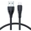JOYROOM S-UL012A11 USB-A naar Lightning gevlochten kabel 1,2 m zwart