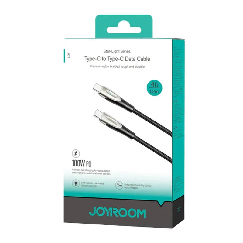 JOYROOM Star-Light USB-C naar USB-C kabel SA27-CC5 1,2m zwart 100W
