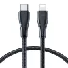 Joyroom Surpass Series USB-C naar Lightning snellade- en datakabel 20W PD, 1,2m, zwart (S-CL020A11)