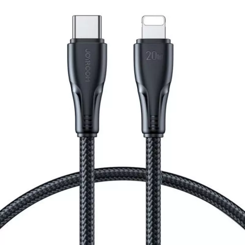 Joyroom Surpass Series USB-C naar Lightning snellade- en datakabel 20W PD, 1,2m, zwart (S-CL020A11)