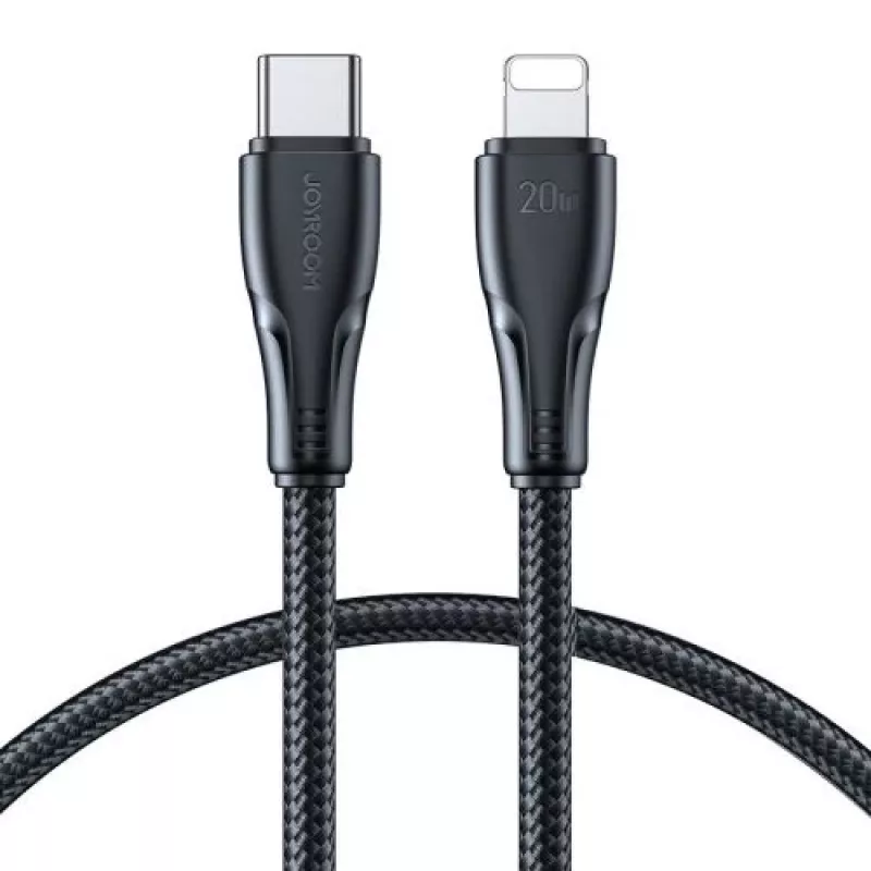 Joyroom Surpass Series USB-C naar Lightning snellade- en datakabel 20W PD, 1,2m, zwart (S-CL020A11)