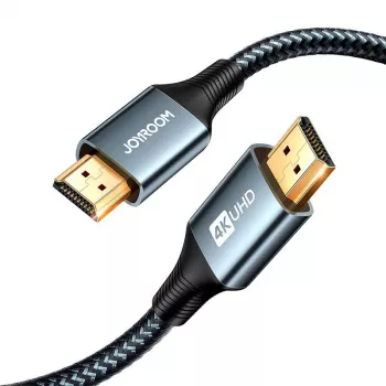 JOYROOM SY-20H1 HDMI 2.0-kabel 2m 4K 60Hz gevlochten nylon grijs