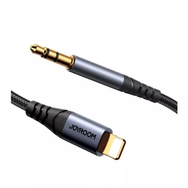 JOYROOM SY-A06 Lightning naar 3,5-mm audio-adapterkabel, 1,2 m, zwart