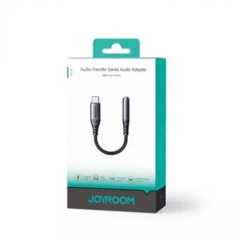 Joyroom SY-C01 USB-C naar 3,5-mm audioadapter met 60-W-PD-laadfunctie, 0,14 m, zwart
