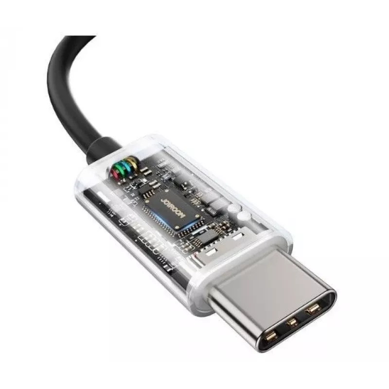 Joyroom TYPE-C Serie JR-EC07 USB-C in-ear hoofdtelefoon metaal zwart