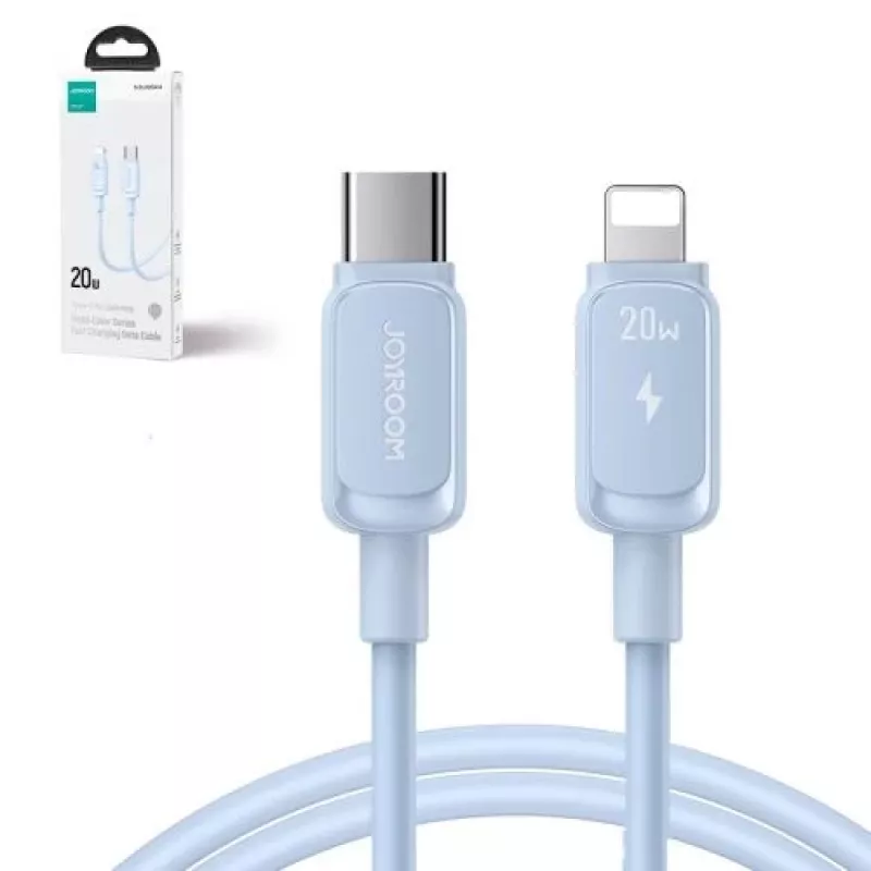 Joyroom Type-C naar Lightning kabel Multi-Color serie A14, 20W, 480Mbps, 1,2m, blauw (S-CL020A11BL)