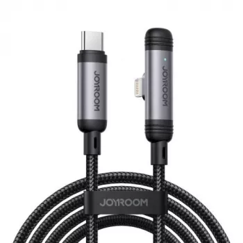 JOYROOM Type-C naar Lightning EnjoyX Series 90° kabel A56, 30W, 480Mbps, 1,2m, zwart (S-A56)