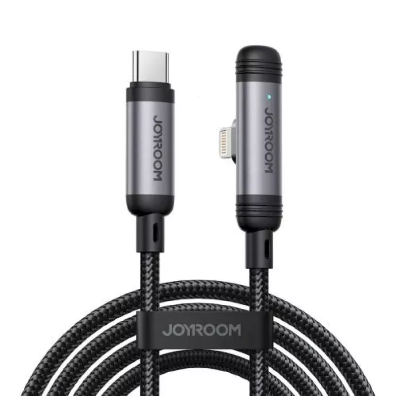 JOYROOM Type-C naar Lightning EnjoyX Series 90° kabel A56, 30W, 480Mbps, 1,2m, zwart (S-A56)