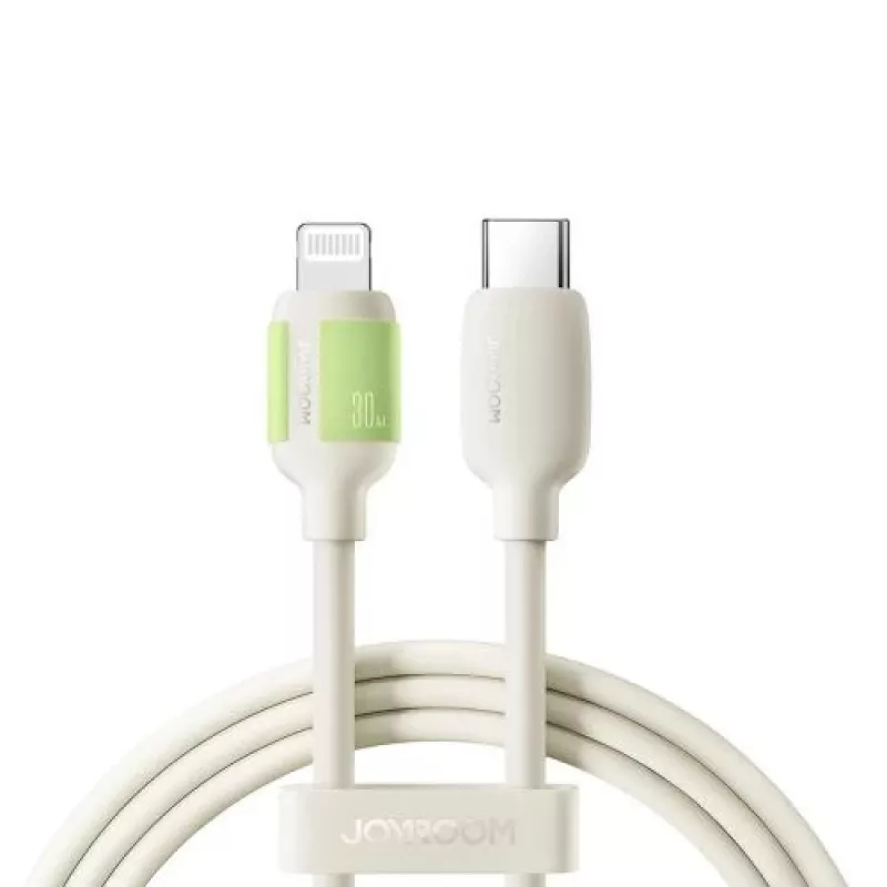 Joyroom Type-C naar Lightning Fluorescent Series-kabel A53, 30W, 2m, beige (S-A53)