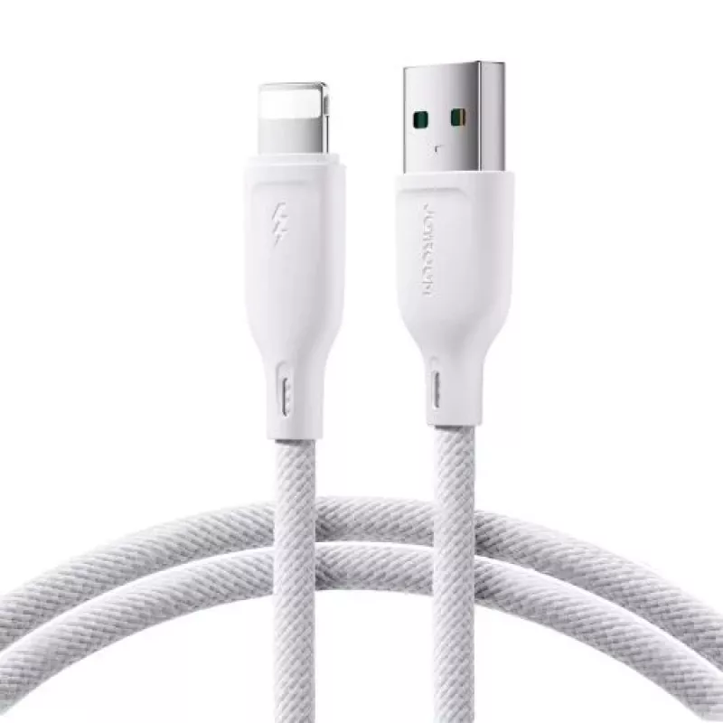 Joyroom USB-A naar Lightning-kabel Multi-Color-serie A14, 480 Mbps, 3A, 1,2m, wit (SA34-AL3)