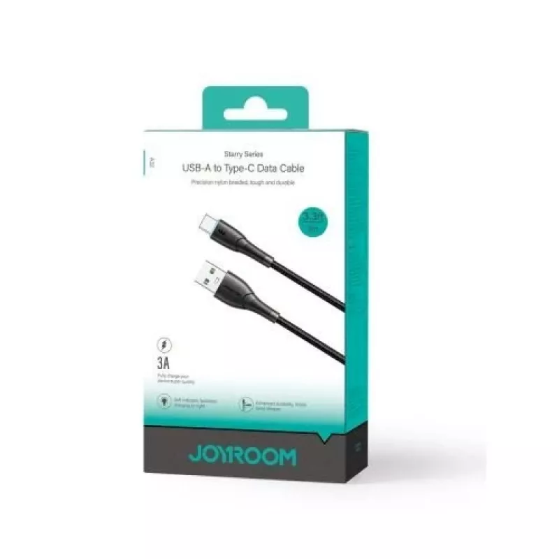 JOYROOM USB-A naar USB-C kabel Starry Series, 480 Mbps, 3A, 1 m, zwart (SA32-AC3)