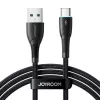 JOYROOM USB-A naar USB-C kabel Starry Series, 480 Mbps, 3A, 1 m, zwart (SA32-AC3)