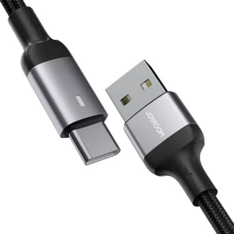 JOYROOM USB-A naar USB-C datakabel, 3A, 1,2m, zwart (S-UC027A10)