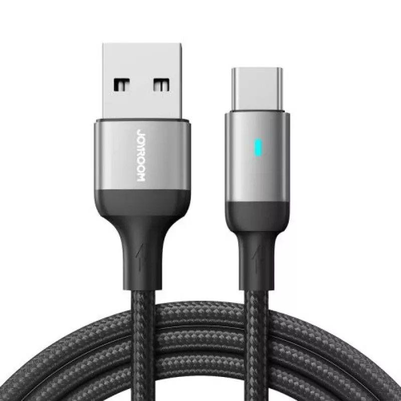 JOYROOM USB-A naar USB-C datakabel, 3A, 1,2m, zwart (S-UC027A10)