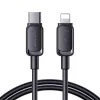 JOYROOM USB-C naar Lightning kabel Multi-Color serie A14, 20W, 480 Mbps, 1,2 m, zwart (S-CL020A111B)