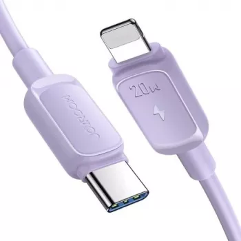 JOYROOM USB-C naar Lightning-kabel Multi-Color serie A14, 20W PD, 480 Mbps, 1,2 m, paars (S-CL020A11P)