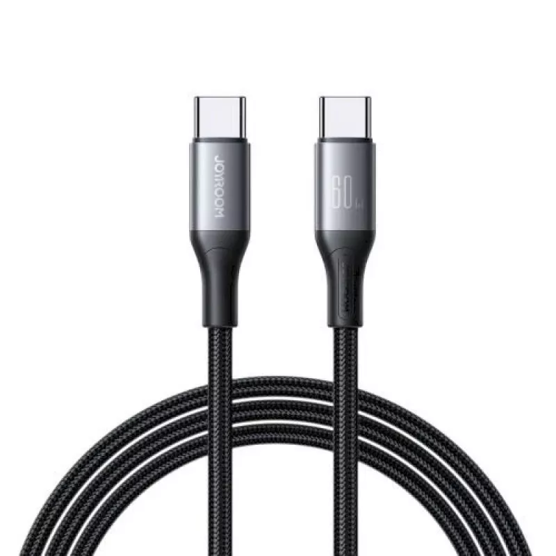 JOYROOM USB-C naar USB-C Flash Series kabel A28 60W PD snelladen 480Mbps datasync 2m zwart