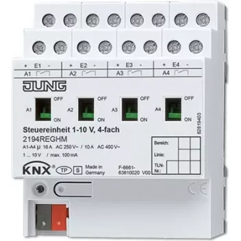 JUNG 2194REGHM universele dimmer, DIN-rail, 250-400 V, wit